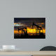Oil pump. Oil industry equipment Wall Mural