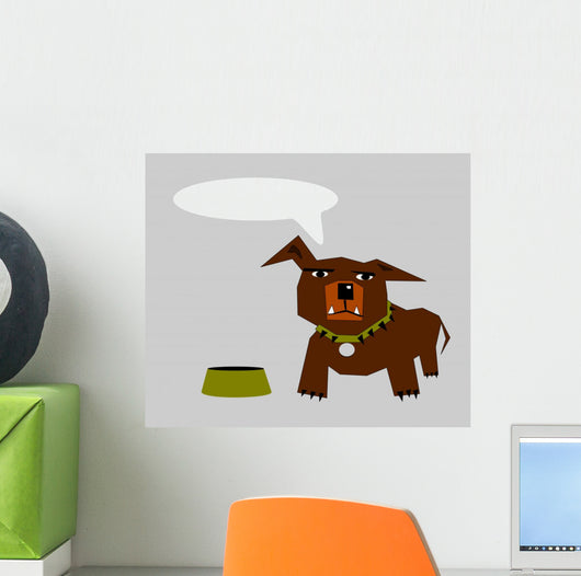 Dog with Empty Food Wall Decal