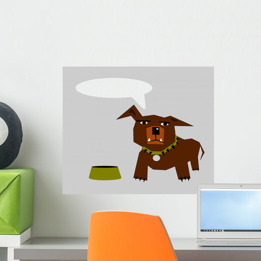 Dog with Empty Food Wall Decal