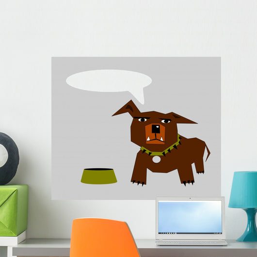 Dog with Empty Food Wall Decal