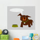 Dog with Empty Food Wall Decal