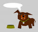 Dog with Empty Food Wall Decal