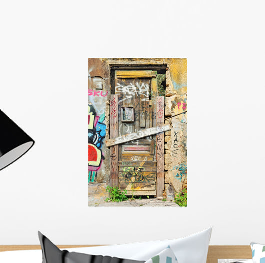 Weathered Barricaded Door and