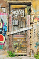 Weathered Barricaded Door and