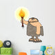 Caveman With A Torch Wall Mural