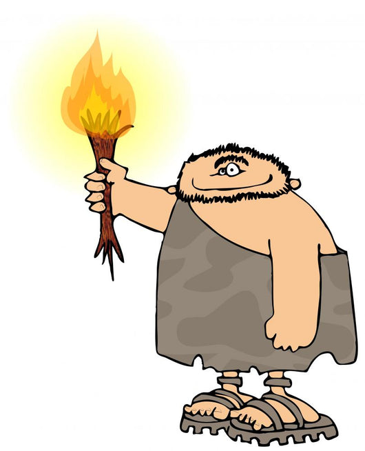 Caveman With A Torch Wall Mural