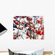 Winter red berries Wall Mural