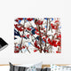 Winter red berries Wall Mural
