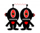 Alien Couple Holding Hands Wall Decal