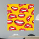 Lips seamless pattern Wall Mural