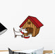 Dog with Bone Front Wall Decal