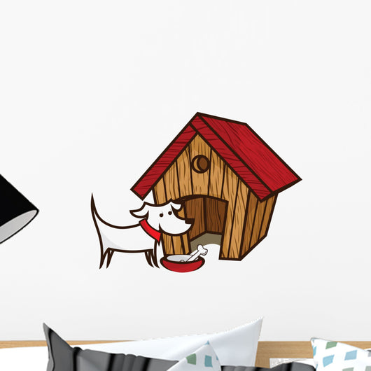 Dog with Bone Front Wall Decal