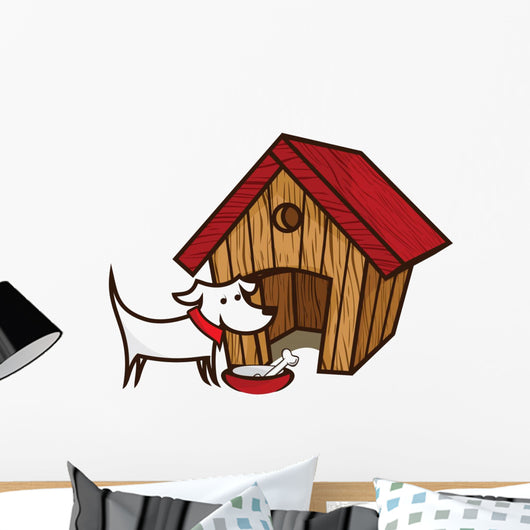 Dog with Bone Front Wall Decal