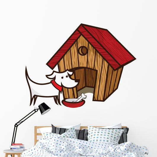 Dog with Bone Front Wall Decal