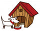 Dog with Bone Front Wall Decal