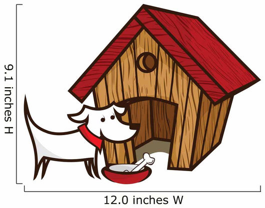 Dog with Bone Front Wall Decal