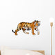 Orange Cartoon Tiger Wall Decal