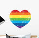 Pride Rainbow Heart Wall Decal