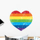 Pride Rainbow Heart Wall Decal