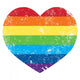 Pride Rainbow Heart Wall Decal