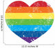 Pride Rainbow Heart Wall Decal
