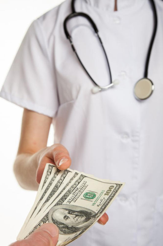Doctor Takes Money From Patient Wall Decal