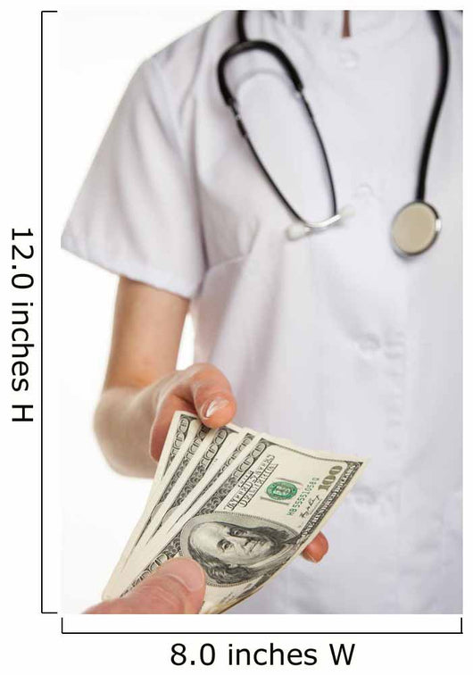 Doctor Takes Money From Patient Wall Decal