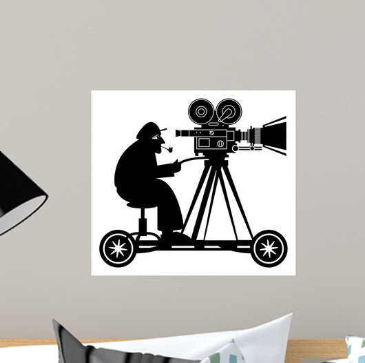 Camera man, vector illustration Wall Decal