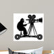 Camera man, vector illustration Wall Decal