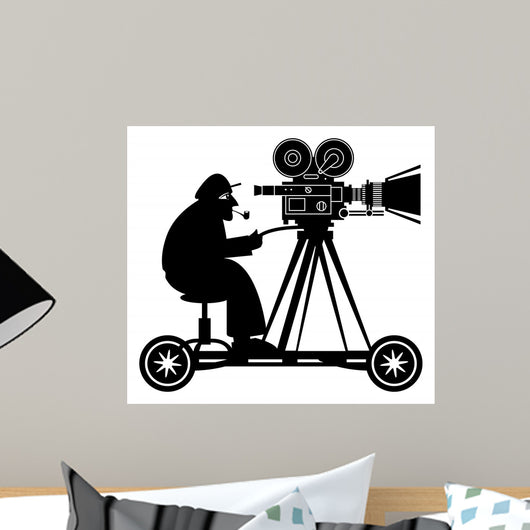Camera man, vector illustration Wall Decal