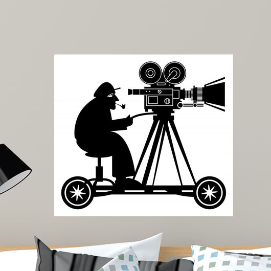 Camera man, vector illustration Wall Decal