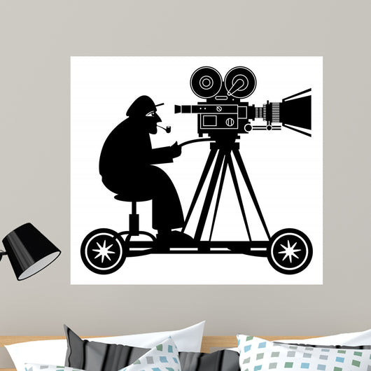 Camera man, vector illustration Wall Decal