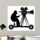 Camera man, vector illustration Wall Decal