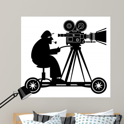 Camera man, vector illustration Wall Decal