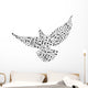 Bird with smaller musical notes Wall Decal