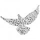 Bird with smaller musical notes Wall Decal