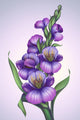 creative fantasy violet flower illustration Wall Mural