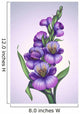 creative fantasy violet flower illustration Wall Mural