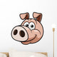 Vector Illustration Pig Face Wall Decal