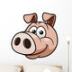 Vector Illustration Pig Face Wall Decal