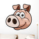 Vector Illustration Pig Face Wall Decal