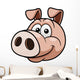 Vector Illustration Pig Face Wall Decal