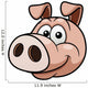 Vector Illustration Pig Face Wall Decal