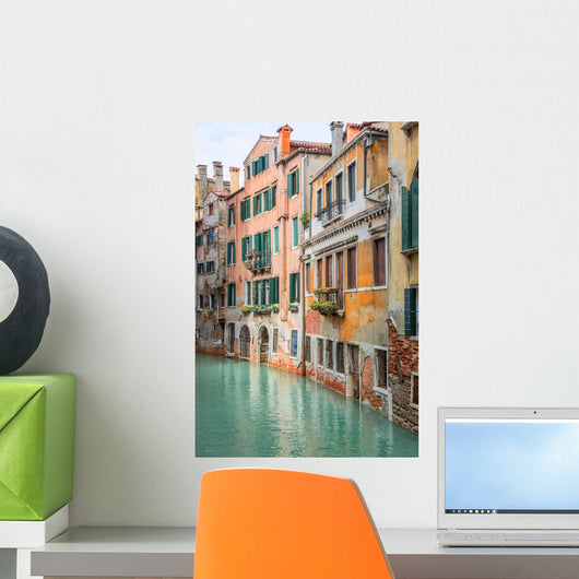 Vivid Colorful Canal Venice