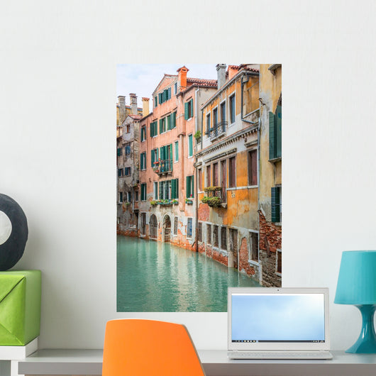 Vivid Colorful Canal Venice