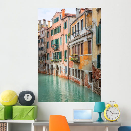 Vivid Colorful Canal Venice