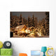 Winter Cabin Wall Mural
