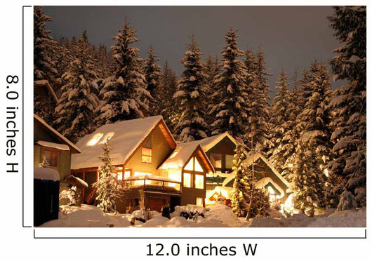 Winter Cabin Wall Mural