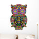 Owl Flowers Ornamental Design-owl-Ornamental Flowers Vector Wall Decal