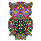 Owl Flowers Ornamental Design-owl-Ornamental Flowers Vector Wall Decal